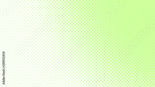 Green and white pop art background with dots design, abstract vector illustration in retro comics style