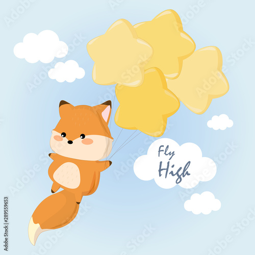 little fox flying high