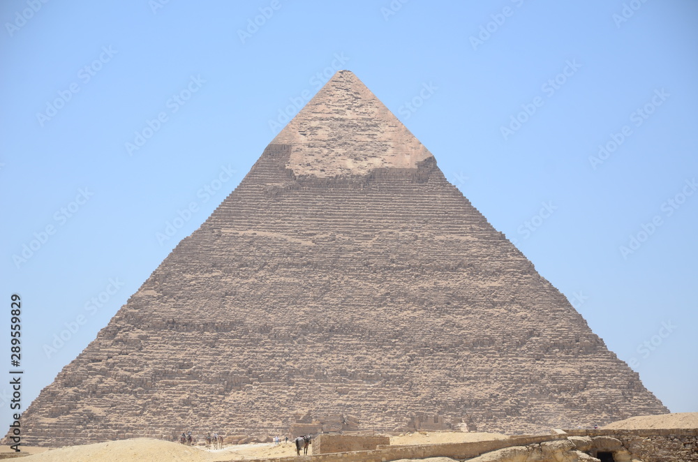 PYRAMIDE DE KHEPHREN PLATEAU DE GUYZEH LE CAIRE EGYPTE