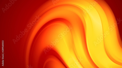 3d rendering of abstract background with red orange yellow gradient of colors with beautiful soft shapes and lines