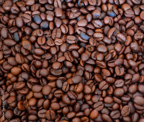 Coffee beans used as a background