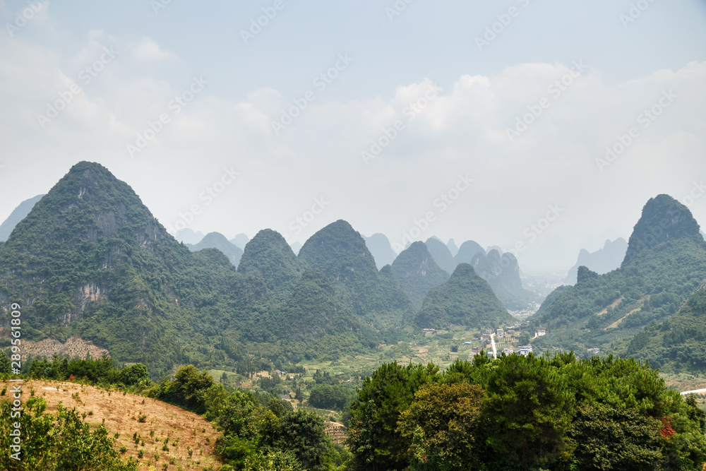 View of the picturesque mountainous terrain