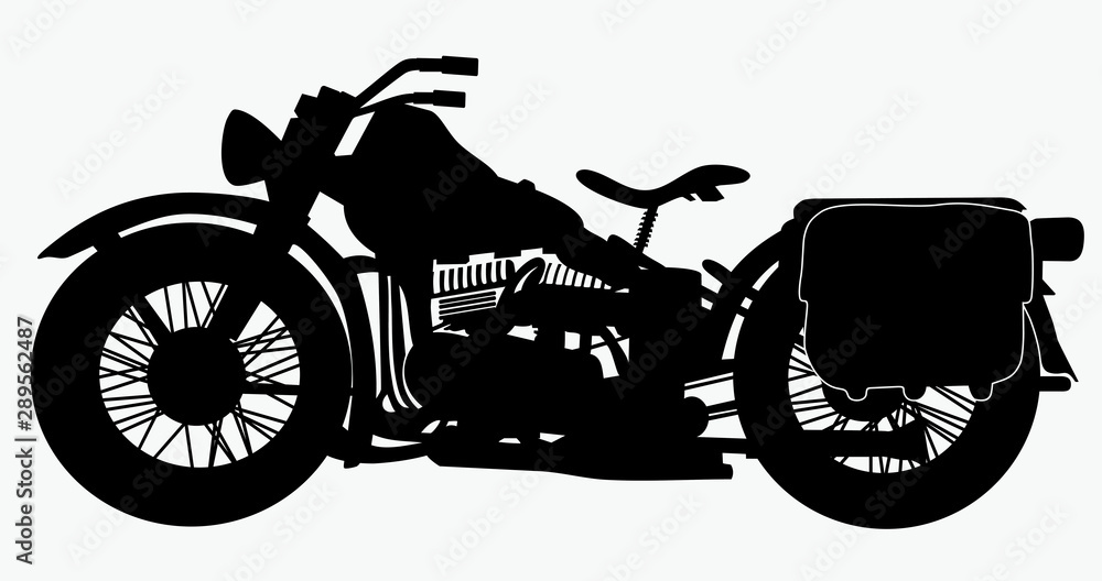 Fototapeta premium retro motorcycle silhouette