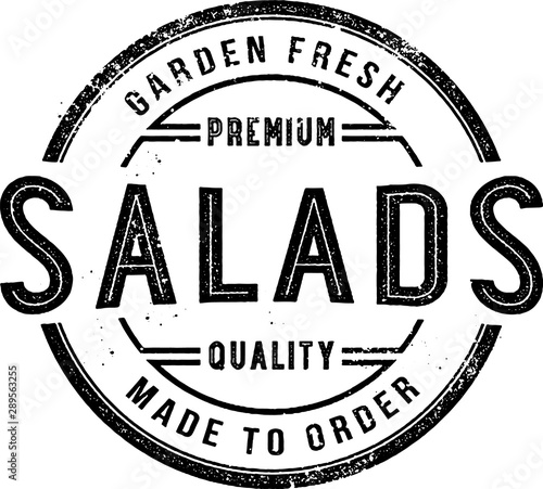 Garden Fresh Salads Menu Stamp