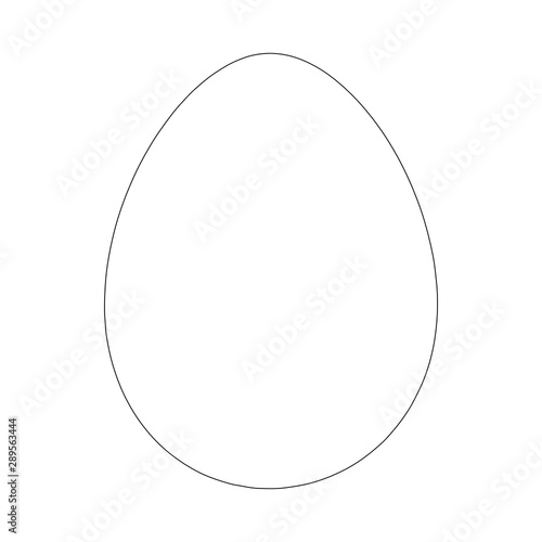 egg shape from black outline, stencil