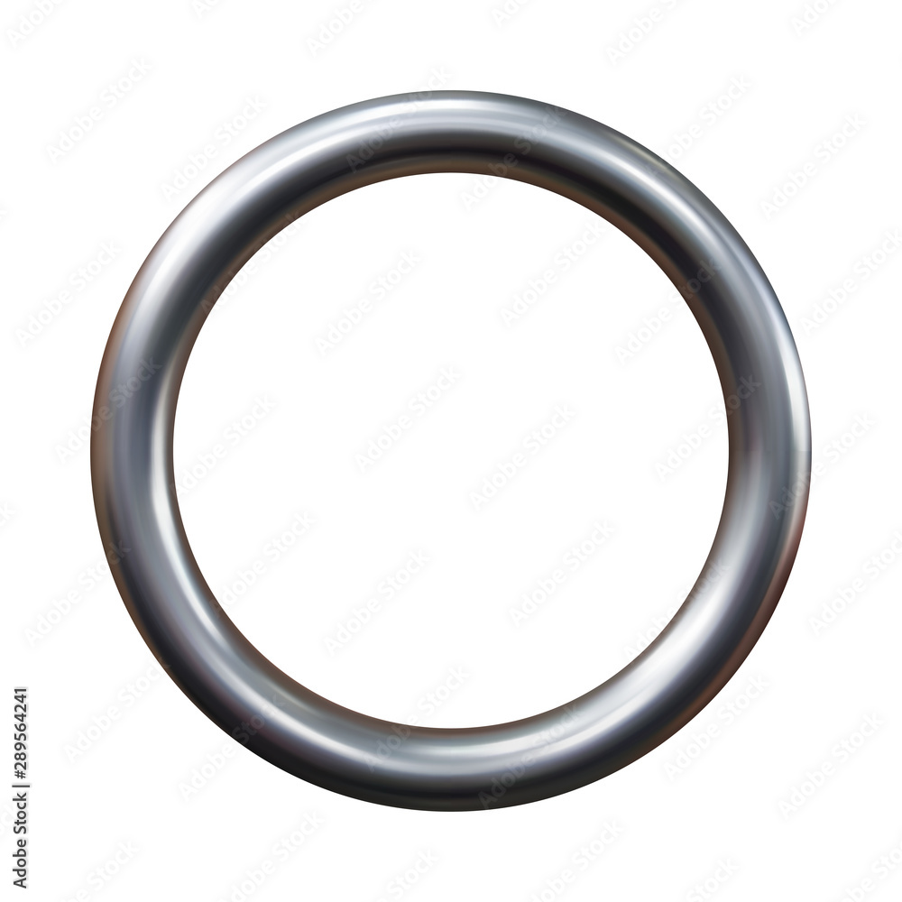 Silver metal ring isolated on white background. Silver metal ring isolated on white background.