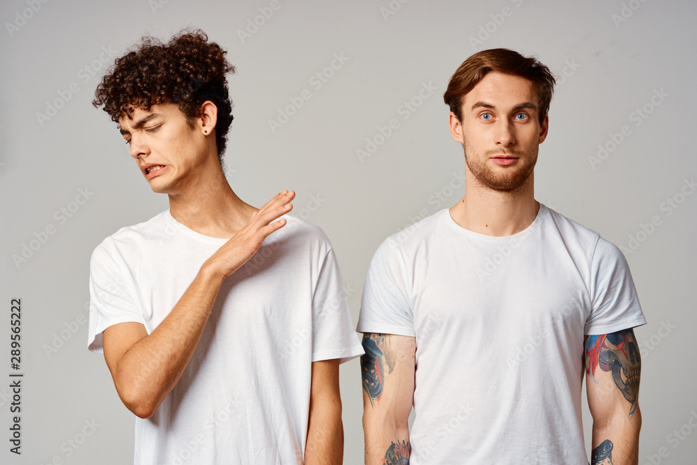 portrait of young man and woman portrait of young man and woman