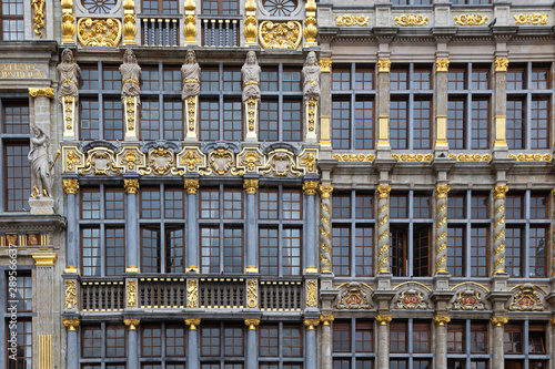 Ornate facade Grand Place Brussels
