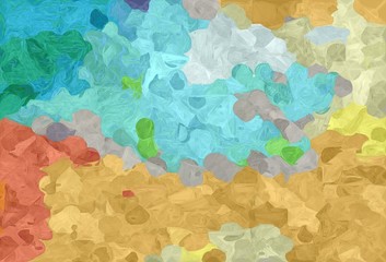 Store enrouleur  abstract creative painting style with dark khaki, light sea green and sky blue colors  © Eigens