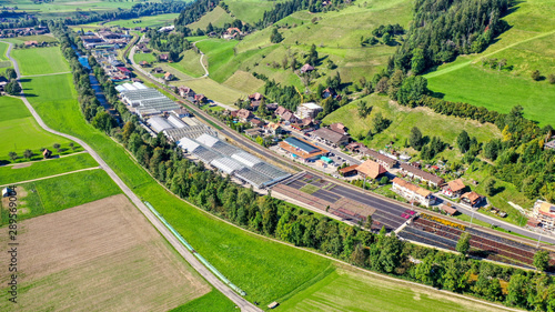 Luftbild einer Gärtnerei photo