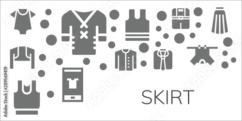 skirt icon set