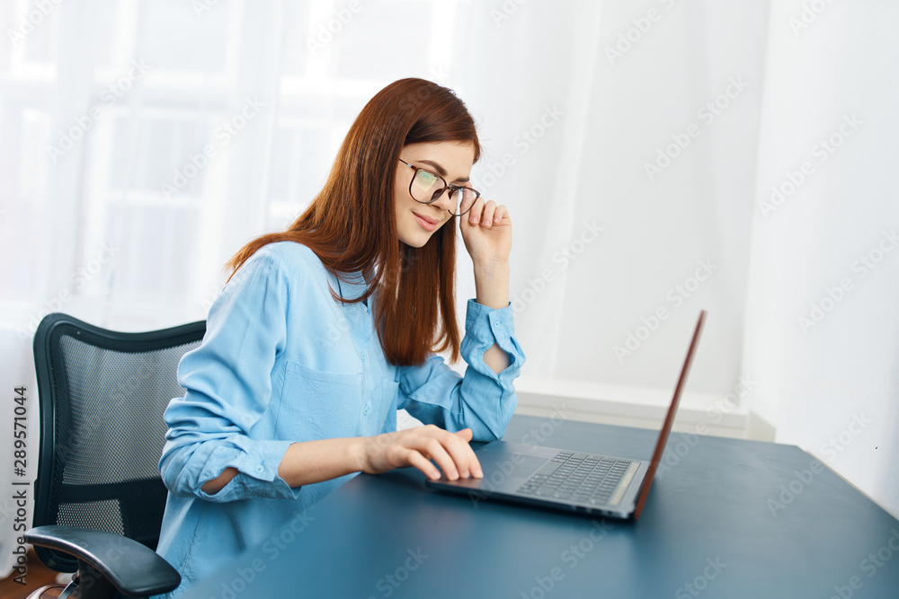 young woman in office young woman in office