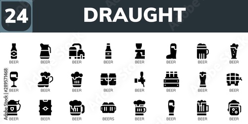 draught icon set