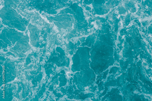 Turquoise green ocean, abstract water nature background