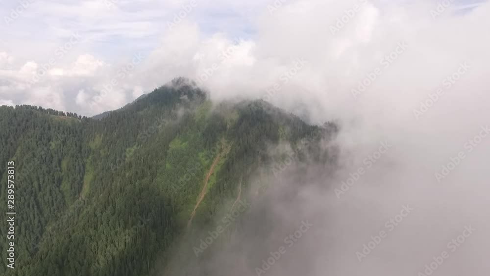 Aerial View of Kashmir Forest in Clouds Aerial View of Kashmir Forest in Clouds