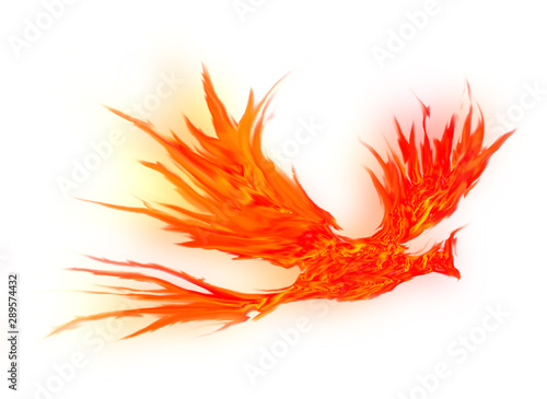 Phoenix bird flames