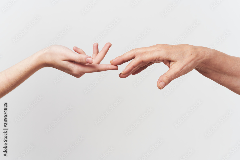 hands isolated on white background hands isolated on white background