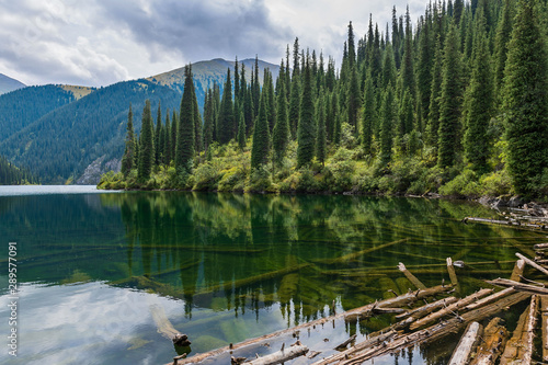 Fototapeta Naklejka Na Ścianę i Meble -  Kolsay lake - mountain lake in Kazakhstan