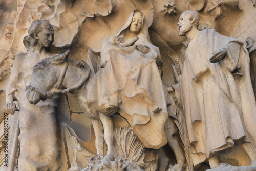 Photography The Nativity facade, Sagrada Familia, Barcelona, Spain
