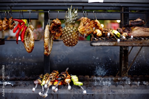 meat on grill