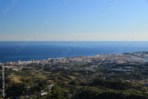 Landscape of Costa Sol coast, view from Mijas, Spain