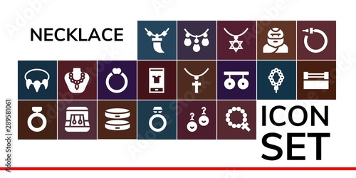 necklace icon set