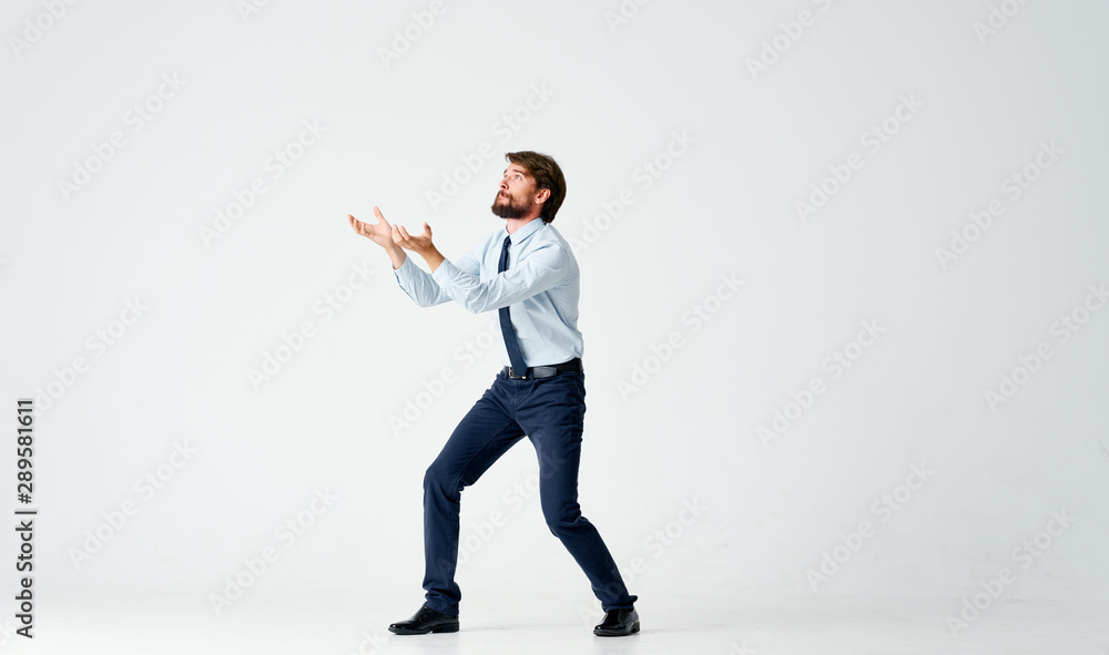 businessman jumping on white background businessman jumping on white background