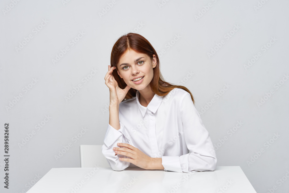 young woman in office young woman in office