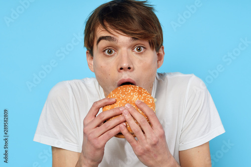 boy eating sandwich
