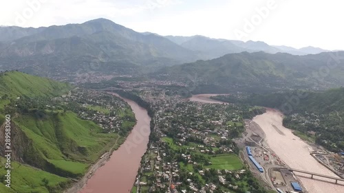 Aerial View of Muzaffarabad, AJK, Pakistan