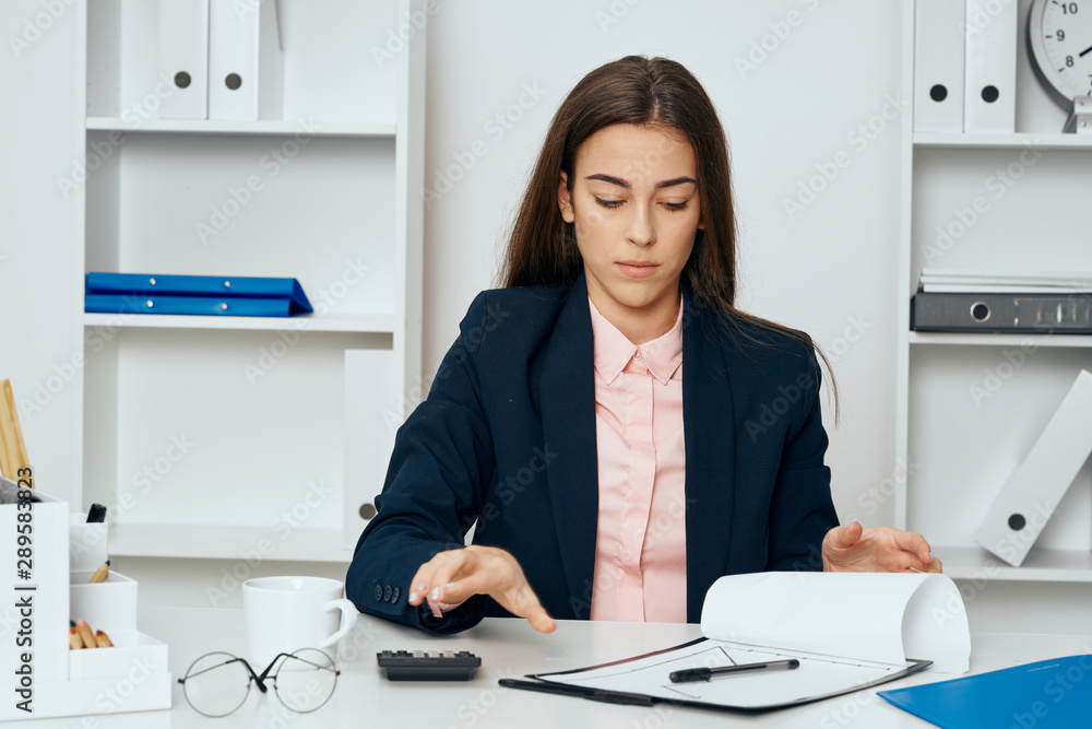 young businesswoman in the office young businesswoman in the office
