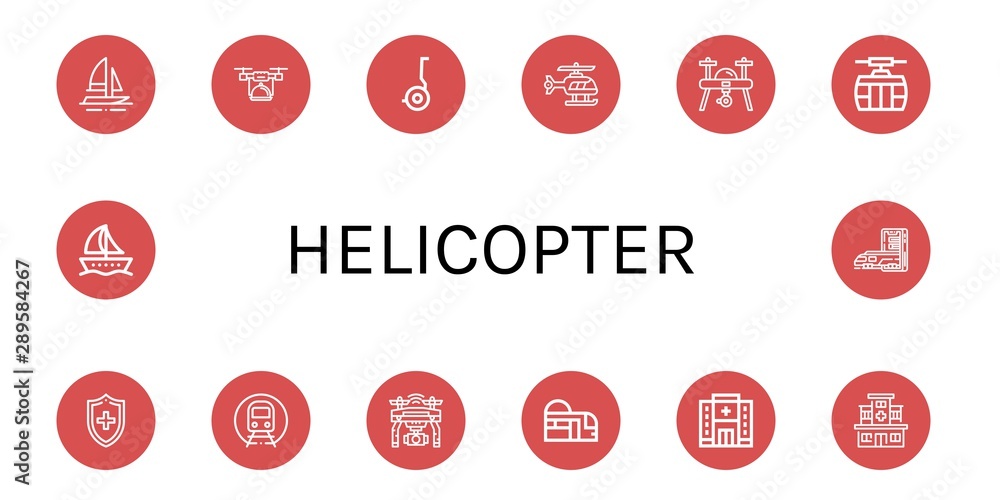 Set of helicopter icons such as Boat, Drone, Segway, Helicopter, Cable car, Medical, Subway, Hospital , helicopter Set of helicopter icons such as Boat, Drone, Segway, Helicopter, Cable car, Medical, Subway, Hospital , helicopter