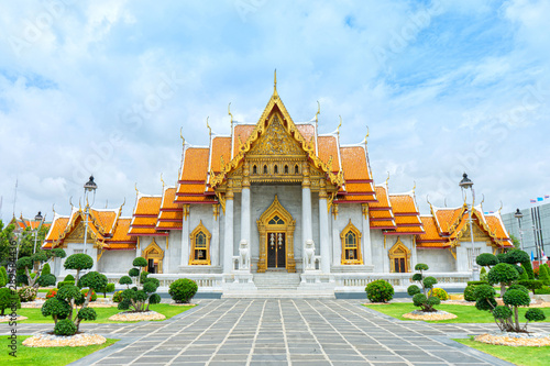 Wat Benchamabophit is a Buddhist temple in Bangkok Thailand. © NewSaetiew