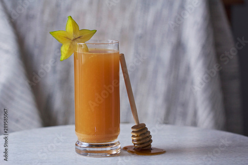 Orange Star Fruit Ginger Honey Colada Tropical Detox Drink