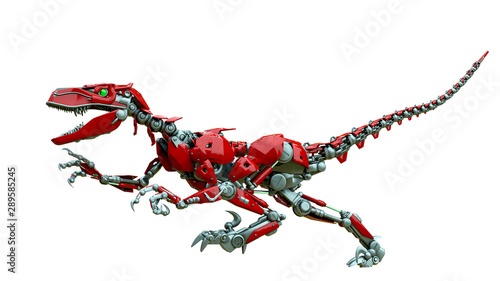 velociraptor robot doing a fast run © DM7