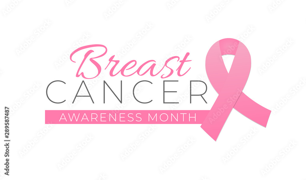 Breast Cancer Awareness Month Isolated Logo Icon Sign Breast Cancer Awareness Month Isolated Logo Icon Sign