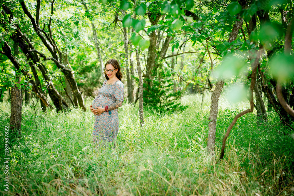 Side view of pregnant woman Side view of pregnant woman