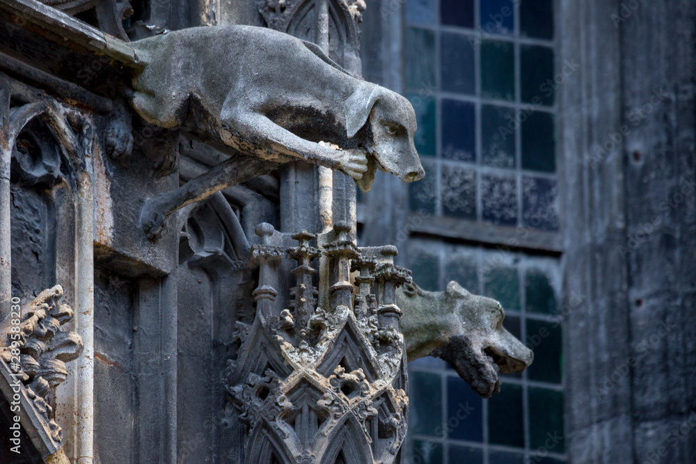 Elements of Gothic architecture. Grotesque, chimera and gargoyle ...