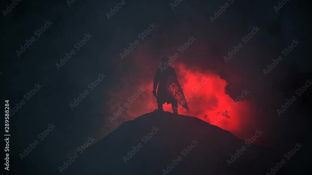 King Richard Lionheart Standing Under a Storm