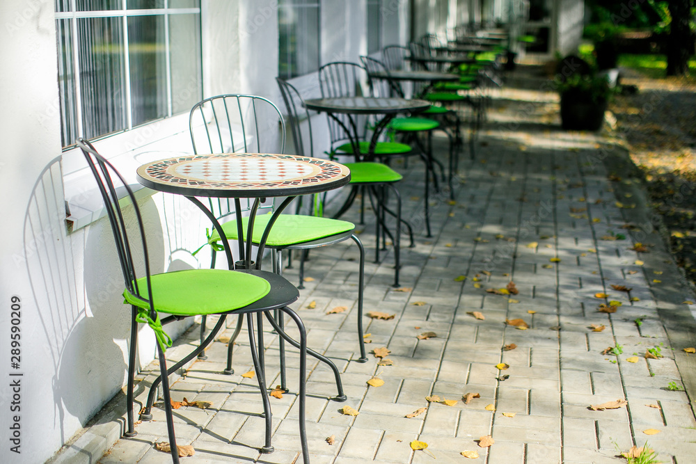 summer terrace in a country hotel