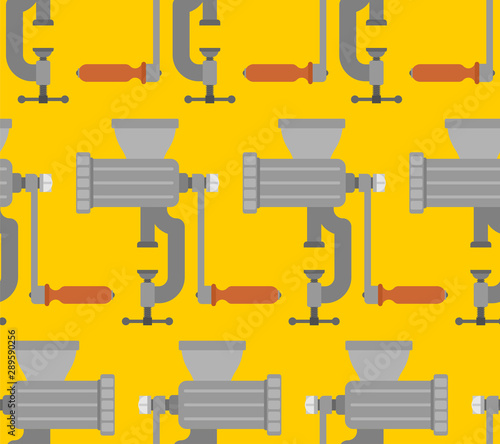 Meat grinder pattern seamless. hasher background . mincer vector texture