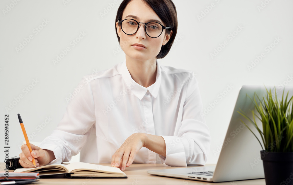 young woman in office