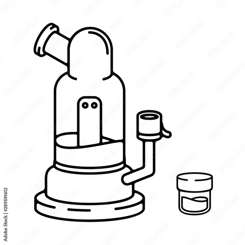 Cannabis Extract Dab Rig Stock Vector | Adobe Stock