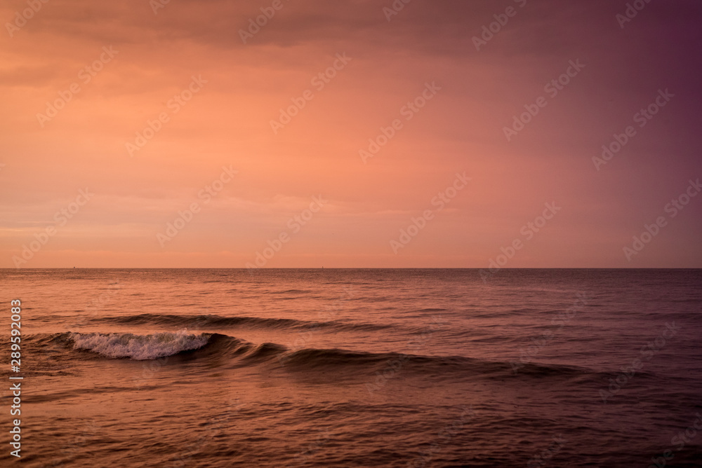 beach at dusk