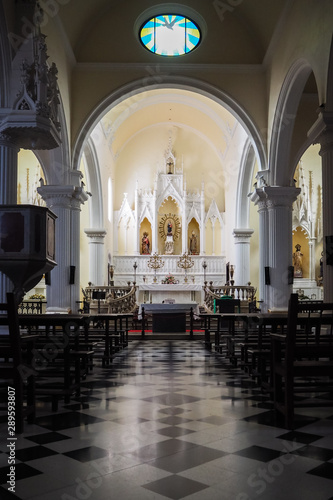 Interior of the church of Teguise in Lanzarote - Lanzarote  Spain