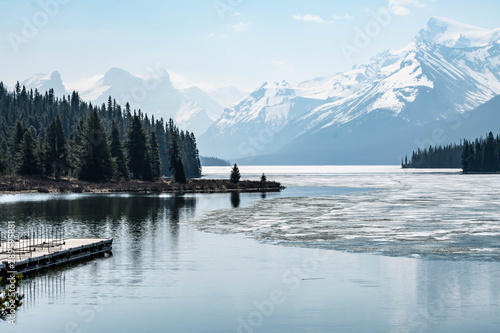 Frozem mountain lake