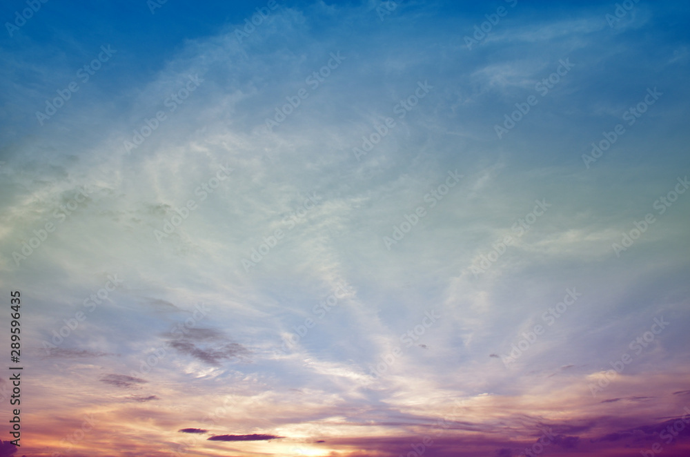 Abstract background of clouds in the blue sky