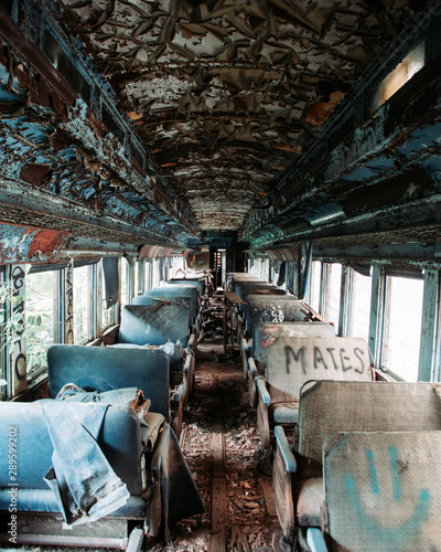 abandoned train