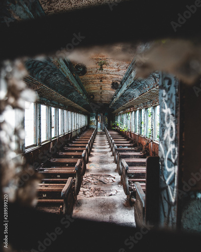 abandoned train