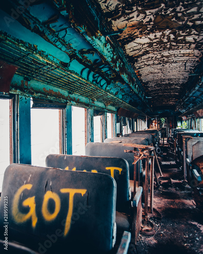 abandoned train